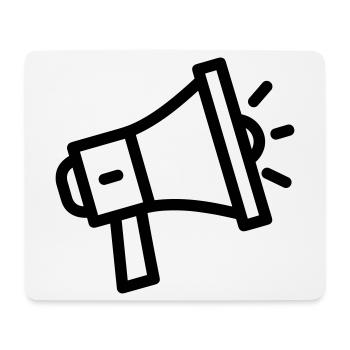mégaphone - Tapis de souris (format paysage) - blanc - Devant