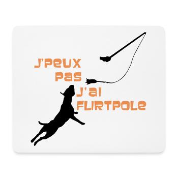 Staffie j'peux pas j'ai flirtpole sport - 002 - Tapis de souris (format paysage) - blanc - Devant