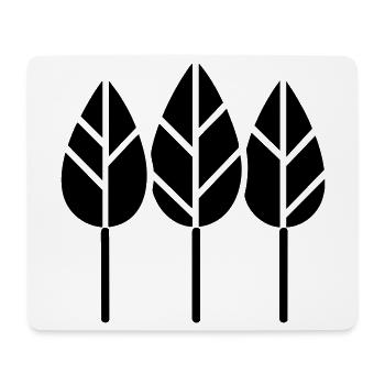 Gardener Three Trees Horticulture Motif - Mouse Pad (horizontal) - white - Front