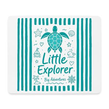 Little Explorer Turtle - Mouse Pad (horizontal) - white - Front