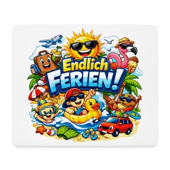 Endlich Ferien! - Mousepad (Querformat) - Weiß - Vorne