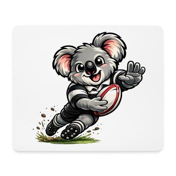 Süßer Koala spielt Rugby - Mousepad (Querformat) - Weiß - Vorne