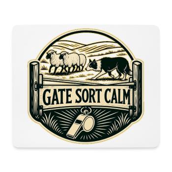 GATE SORT CALM Hund - Mousepad (Querformat) - Weiß - Vorne