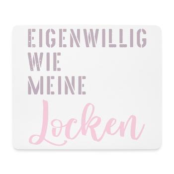 Haare Locken Eigenwillig - Mousepad (Querformat) - Weiß - Vorne