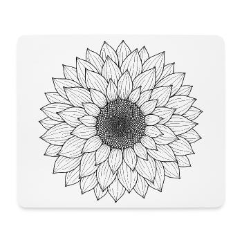 Bohême du tournesol - Tapis de souris (format paysage) - blanc - Devant