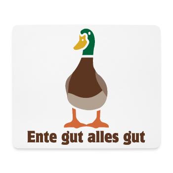 Ente gut alles gut | Cartoon - Mousepad (Querformat) - Weiß - Vorne