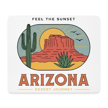Retro Arizona Desert Sunset - Mouse Pad (horizontal) - white - Front