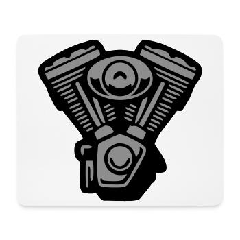 V2 Engine Block Graphics - Mouse Pad (horizontal) - white - Front