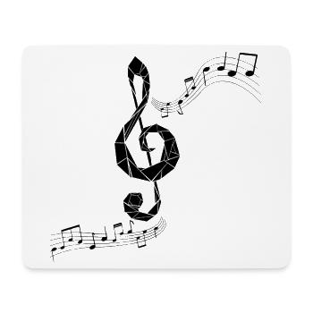Musiknoten Musik Musiker Notenschlüssel Noten - Mousepad (Querformat) - Weiß - Vorne