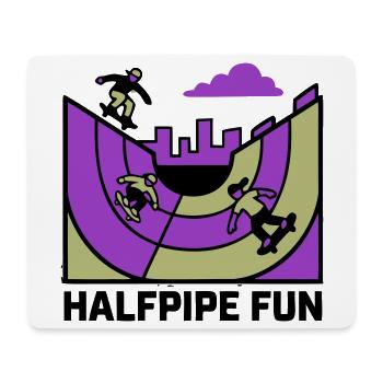 Halfpipe Skatepark Logo - Mousepad (Querformat) - Weiß - Vorne