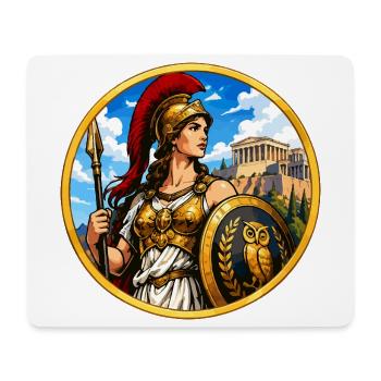Griechische Kriegerin mit Speer - Mousepad (Querformat) - Weiß - Vorne