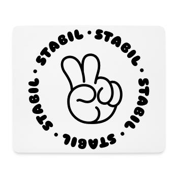 STABIL - PEACE - Mousepad (Querformat) - Weiß - Vorne