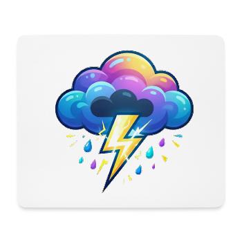 Blitz - Mousepad (Querformat) - Weiß - Vorne