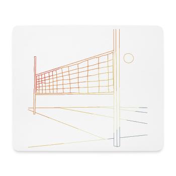 Vintage Volleyball Netz - Mousepad (Querformat) - Weiß - Vorne