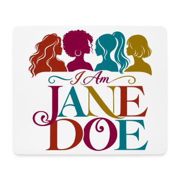 Ich bin Jane Doe Regenbogenporträt - Mousepad (Querformat) - Weiß - Vorne
