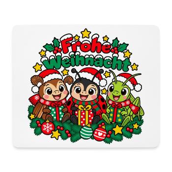 Weihnachts Insekten - Mousepad (Querformat) - Weiß - Vorne