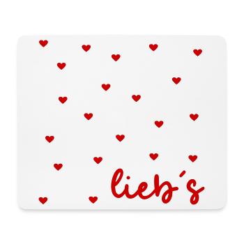 Wertschätzung Herz Liebe - Mousepad (Querformat) - Weiß - Vorne