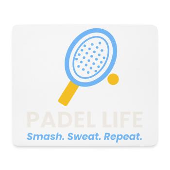 Padel Life Shirt Smash Sweat Repeat Padel Player - Mousepad (Querformat) - Weiß - Vorne