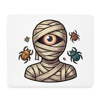 Einäugige Mumie unter den bunten Insekten - Mousepad (Querformat) - Weiß - Vorne