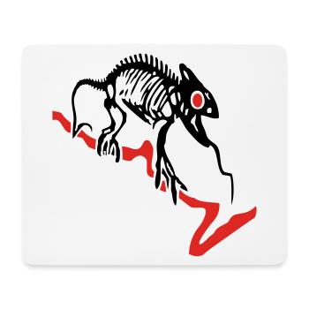 Gecko, Eidechse, Computer - Mousepad (Querformat) - Weiß - Vorne