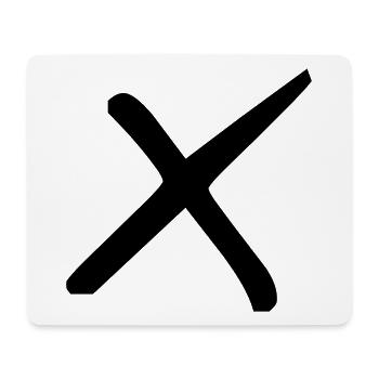 Croix élégante - Tapis de souris (format paysage) - blanc - Devant