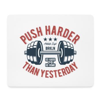 PUSH HARDER HESTERAY - Tapis de souris (format paysage) - blanc - Devant