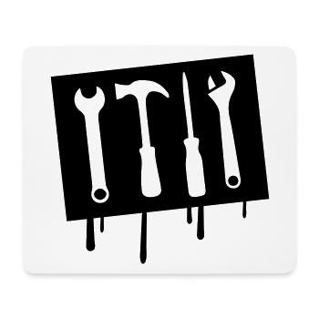 tool symbol icon craftsman - Mouse Pad (horizontal) - white - Front