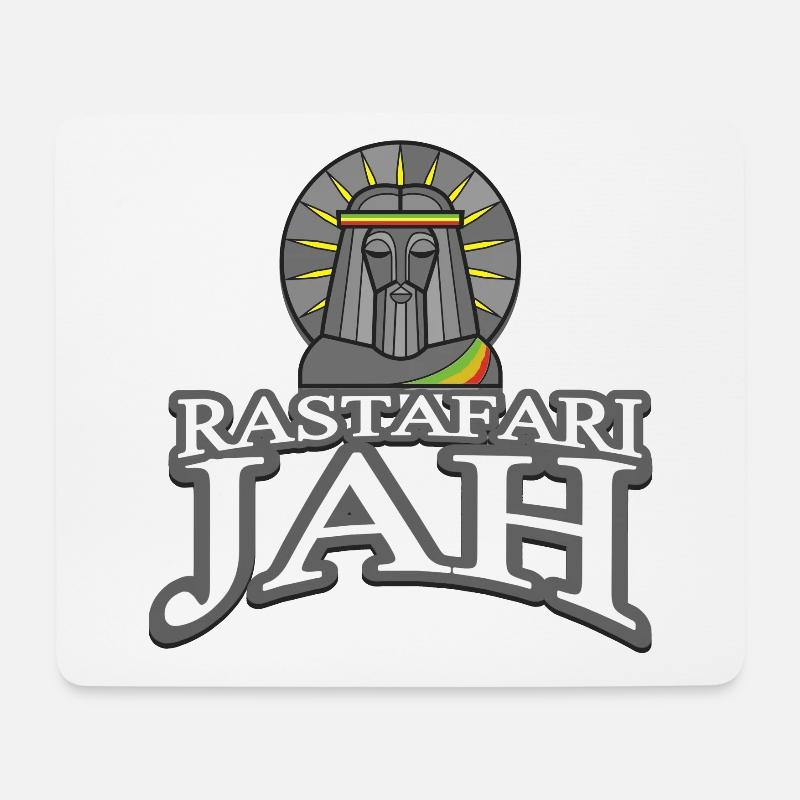 Rastafari Jah - Mousepad (Querformat) - Weiß