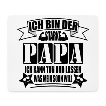 Ich bin der starke Papa - Mousepad (Querformat) - Weiß - Vorne