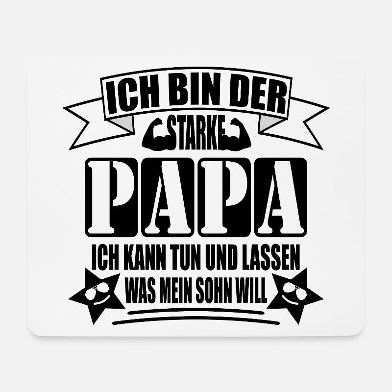 Ich bin der starke Papa - Mousepad (Querformat) - Weiß