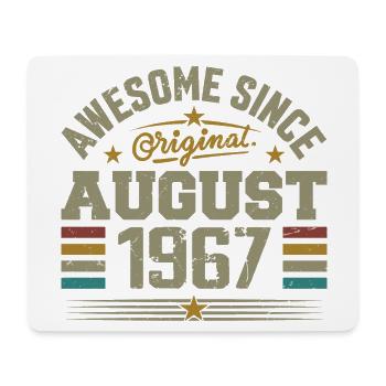 August 1967 Birthday August 1967 August 1967 Retro - Mouse Pad (horizontal) - white - Front