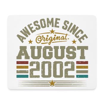 August 2002 Geburtstag August 2002 August 2002 Retro - Mousepad (Querformat) - Weiß - Vorne