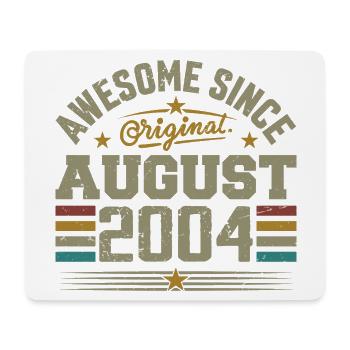 August 2004 Birthday August 2004 August 2004 Retro - Mouse Pad (horizontal) - white - Front