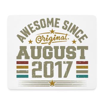 August 2017 Birthday August 2017 August 2017 Retro - Mouse Pad (horizontal) - white - Front