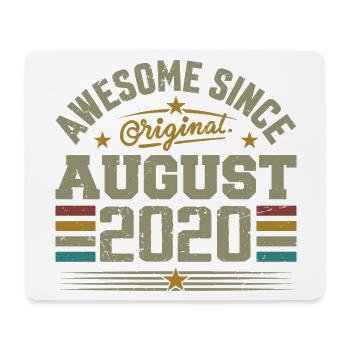 August 2020 Geburtstag August 2020 August 2020 Retro - Mousepad (Querformat) - Weiß - Vorne