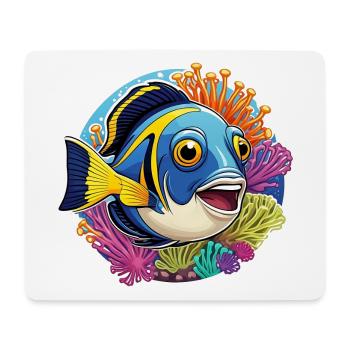 Colorful coral fish and sea anemones - Mouse Pad (horizontal) - white - Front