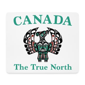 Canada - Haida Eagle-Wings - The True North - Tapis de souris (format paysage) - blanc - Devant