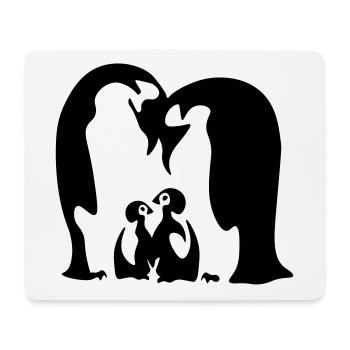 Penguin Family - Famille de pingouins - Pinguine - Mousepad (Querformat) - Weiß - Vorne