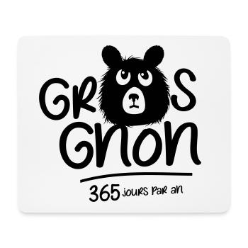 Ours grognon 365 jours par an ! - Tapis de souris (format paysage) - blanc - Devant
