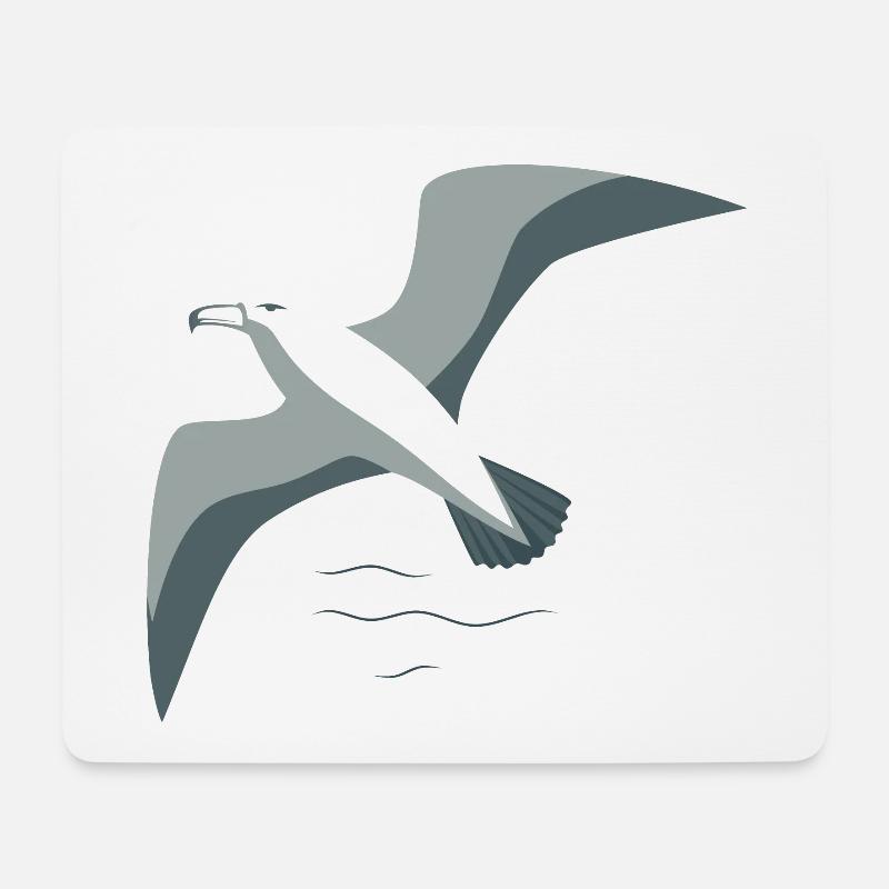 Majestätischer Albatros - Mousepad (Querformat) - Weiß