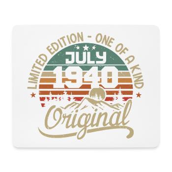 Cadeau Juillet 1940 Cadeau Anniversaire 1940 July - Tapis de souris (format paysage) - blanc - Devant