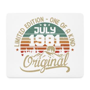 Juli 1981 Geburtstagsgeschenk 1981 Juli - Mousepad (Querformat) - Weiß - Vorne