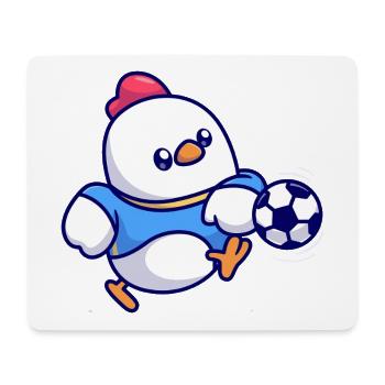 Chick Soccer Kick - Mouse Pad (horizontal) - white - Front