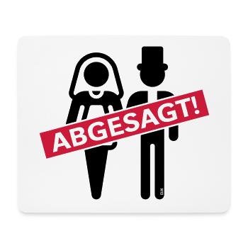 Abgesagt! (Absage / Hochzeit / Brautpaar) - Mousepad (Querformat) - Weiß - Vorne