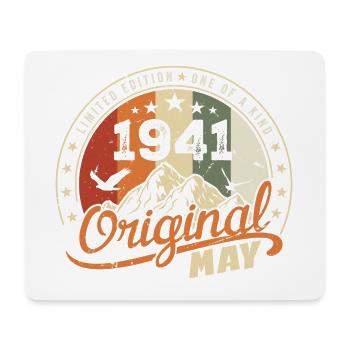 Mai 1941 Vintage Nées En Mai 1941 Anniversaire - Tapis de souris (format paysage) - blanc - Devant
