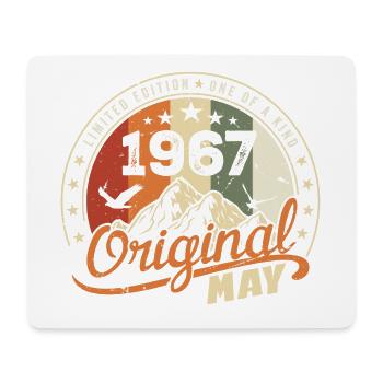 Mai 1967 Vintage Nées En Mai 1967 Anniversaire - Tapis de souris (format paysage) - blanc - Devant