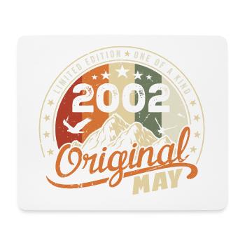 Mai 2002 Vintage Nées En Mai 2002 Anniversaire - Tapis de souris (format paysage) - blanc - Devant