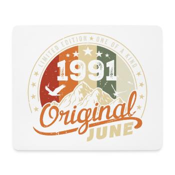 June 1991 | Birthday June 1991 Born in June 1991 - Mouse Pad (horizontal) - white - Front