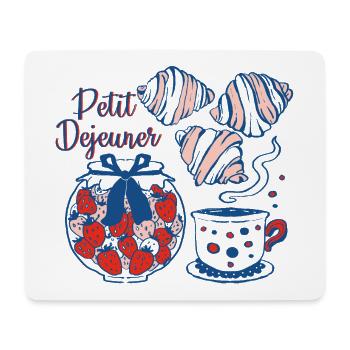 Petit Déjeuner Frühstücksdesign - Mousepad (Querformat) - Weiß - Vorne