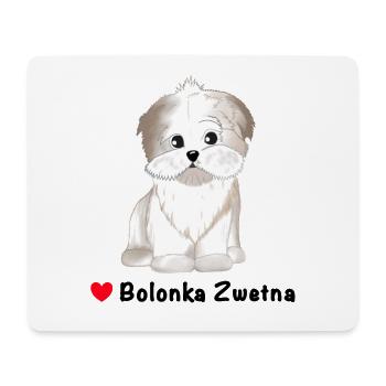 Bolonka Tshirt Bolonka Zwetna Hund Shirt T-Shirt - Mousepad (Querformat) - Weiß - Vorne